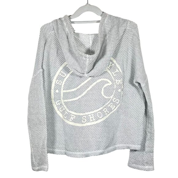 Surf Style Gulf Shore Grey Knit Hoodie - Women's Size S - Style B1702SSRM - Picture 2 of 10